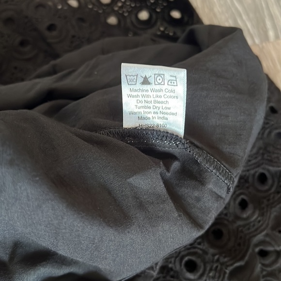 NWT House of Harlow tiered eyelet mini skirt black L - Picture 8 of 8